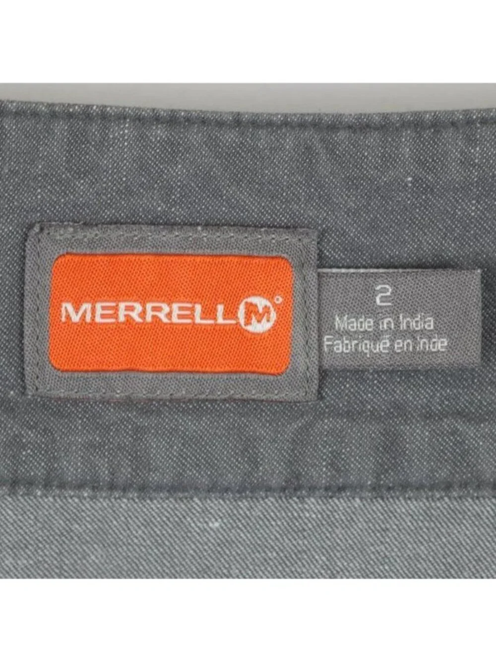 Merrell Women's Size 2 Gray Linen Blend Woven Cargo A-Line Mini Skirt